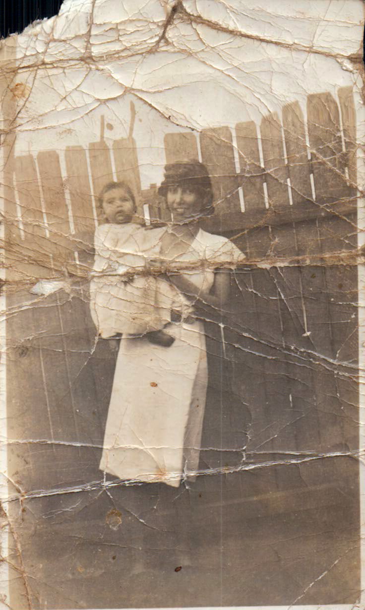 Ursula Rose Connell nee Brown (Nan) holding Patricia Jean Ellis